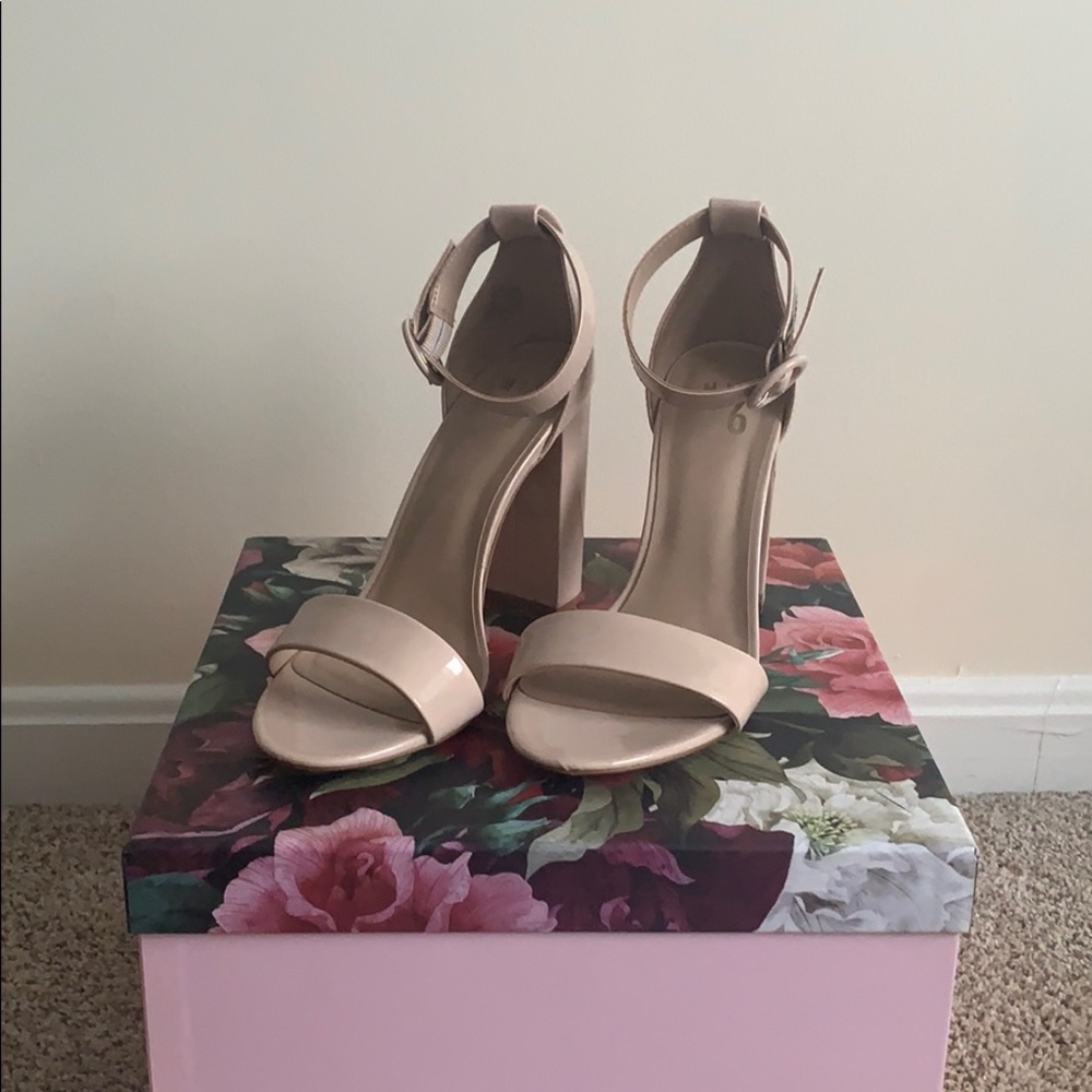 Mix No.6 Beige Block Heels